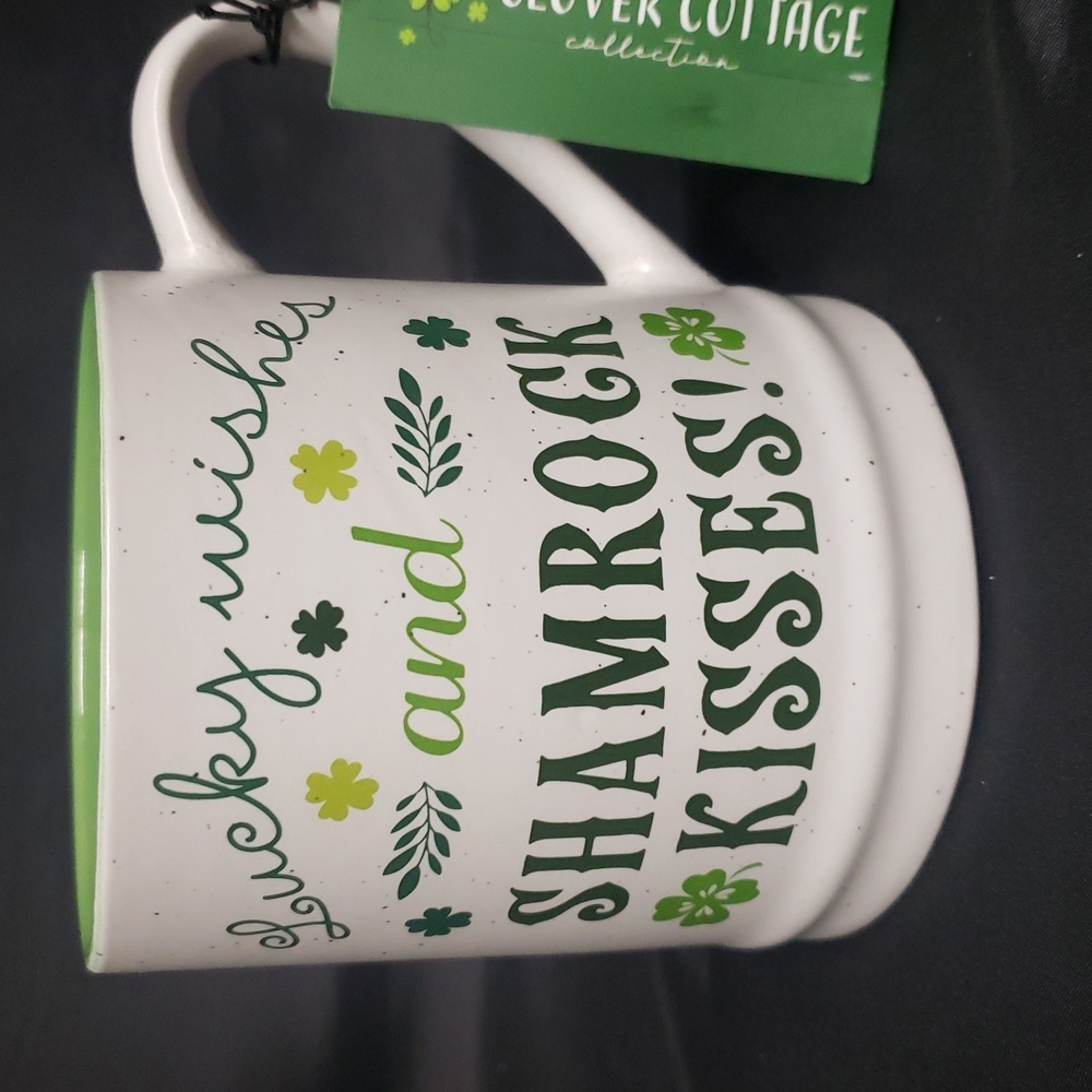 Sheffield Home Clover Cottage NWT Lucky Wishes St. Patrick's Ceramic Mug